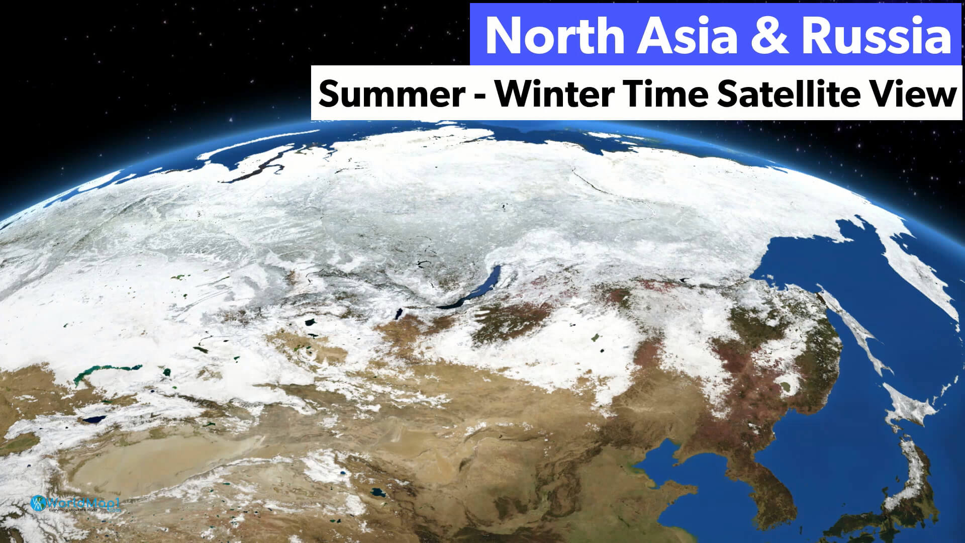 North Asia and Russia Winter Time from Space